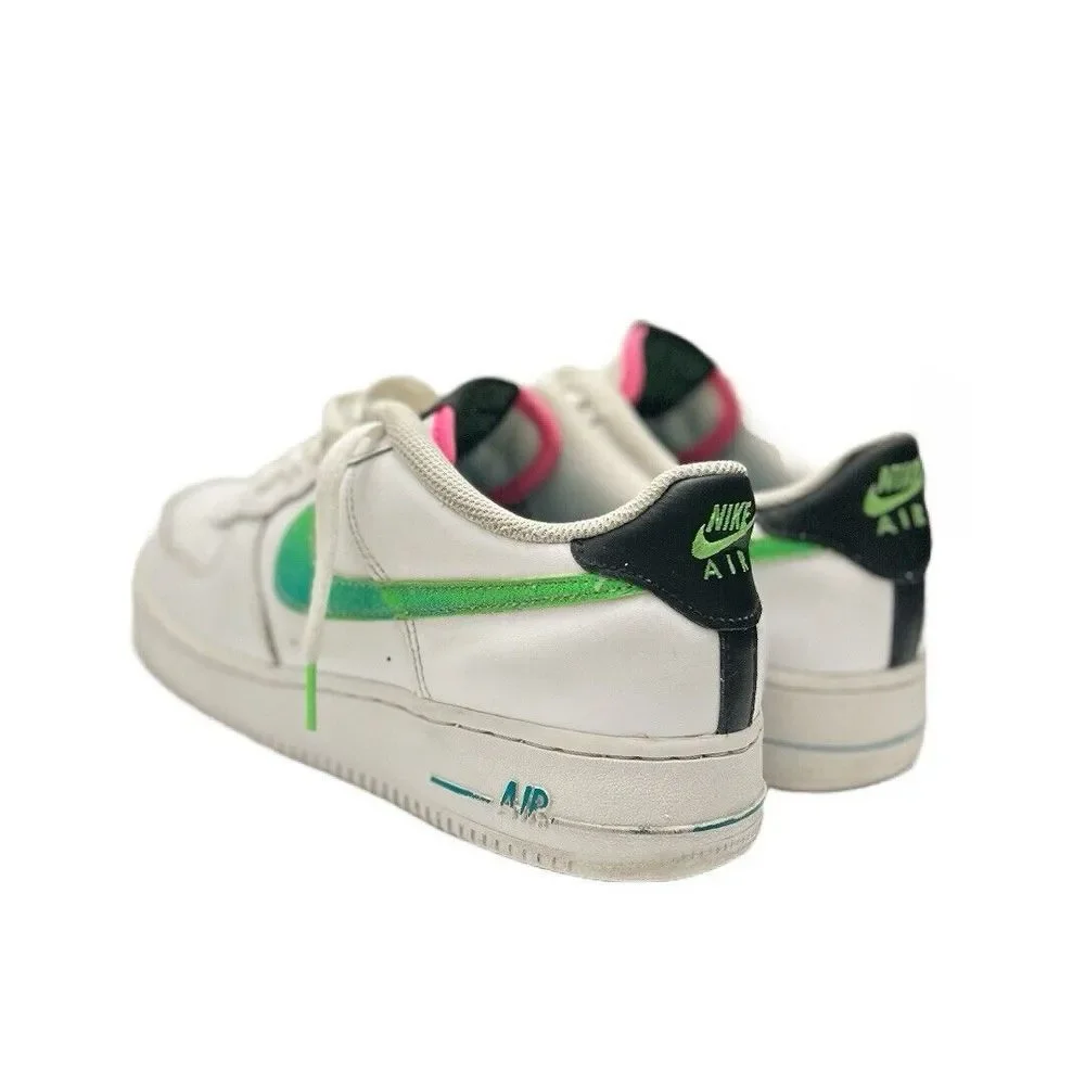 Nike Air Force 1 '07 LV8 White Aquamarine Green Strike DJ5154-100 Size US 7Y‎